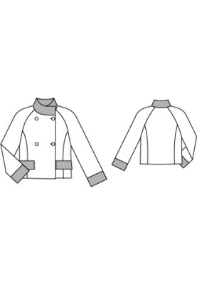 Pattern Double-breasted jacket with a high collar (Burda 9/2012, pattern number 101)