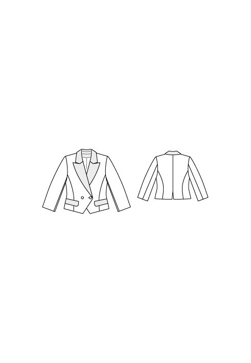 Pattern Spencer jacket with 7/8 length sleeves (Burda 11/2010, pattern number 130)