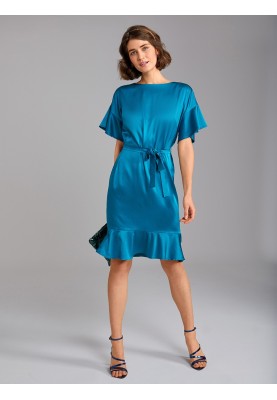 Pattern Silk straight-cut dress with ruffles (Burda 6/2020, pattern number 108 B)