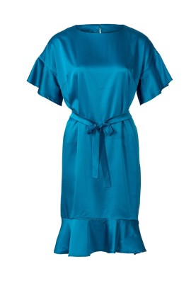 Pattern Silk straight-cut dress with ruffles (Burda 6/2020, pattern number 108 B)