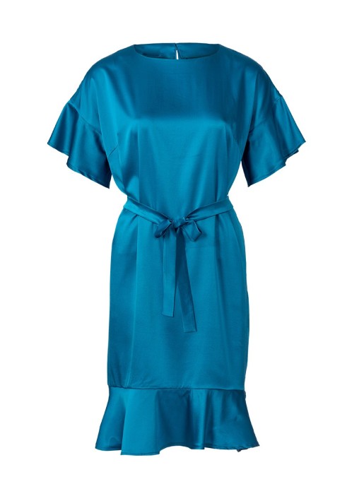 Pattern Silk straight-cut dress with ruffles (Burda 6/2020, pattern number 108 B)