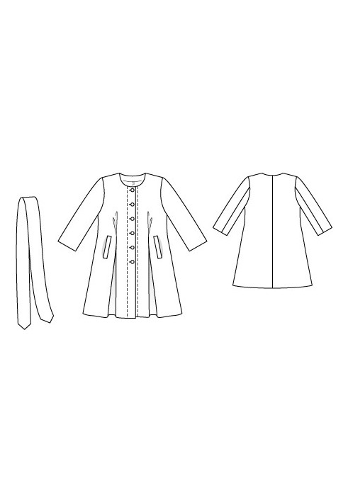 Pattern Shirt-jacket of a fitted silhouette (Burda 7/2010, pattern number 134)