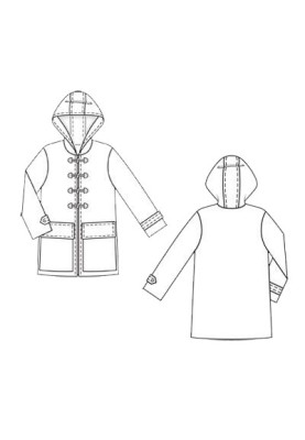 Duffle coat pattern with a hood (Burda 11/2011, pattern number 111)