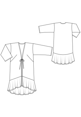 Kimono pattern with a frill on the bottom edge (Burda 7/2019, pattern number 123 A)