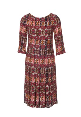 Pattern Dress with pleated skirt (Burda 10/2012, pattern number 108 A)