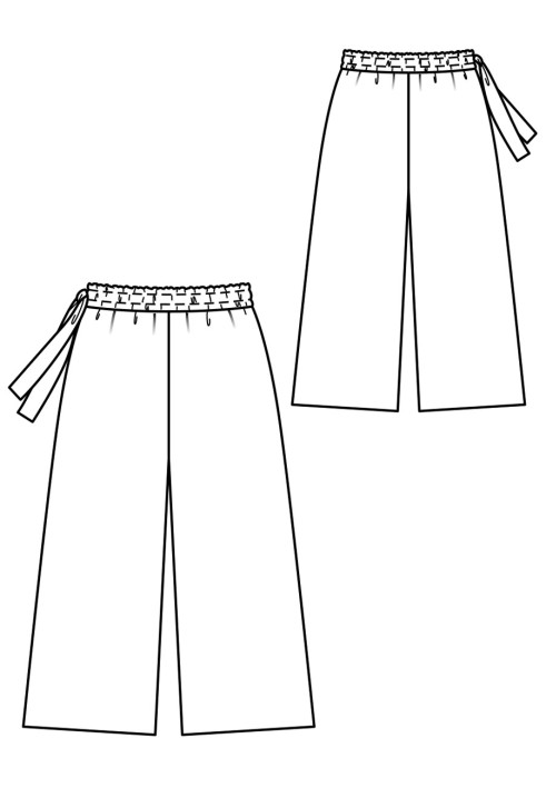 Pattern Culottes with an elastic waistband (Burda 11/2018, pattern number 108)