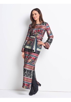 Pattern Empire dress with puffy sleeves (Burda 2/2018, pattern number 6365 A)