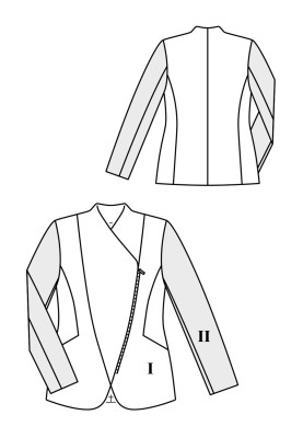 Pattern Jacket with solid stand-up collar (Burda 8/2019, pattern number 122)