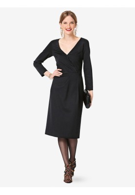 Pattern Cutaway knitted dress with pleats at the waist (Burda 2/2019, pattern number 6287 A)