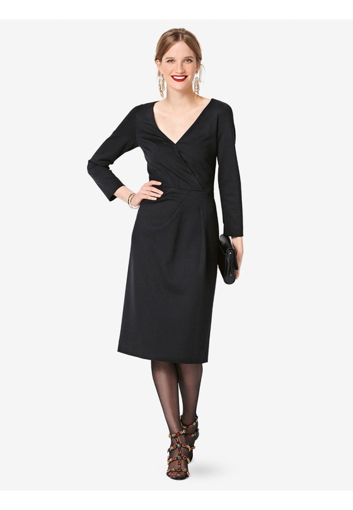 Pattern Cutaway knitted dress with pleats at the waist (Burda 2/2019, pattern number 6287 A)