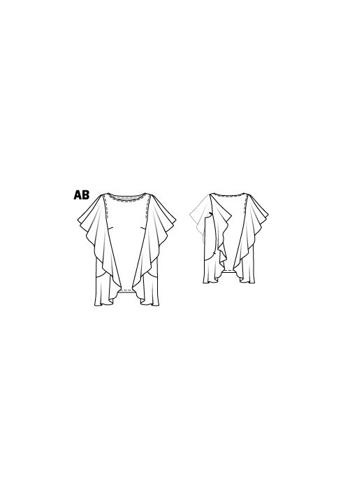 Pattern Straight-cut blouse (Burda 5/2015, pattern number 102 V)