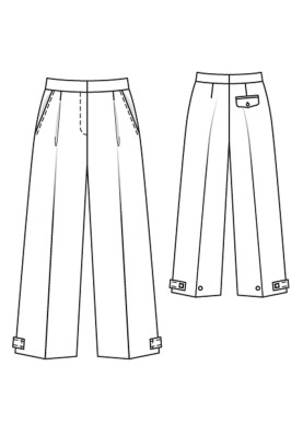 Marlene pants pattern (Burda 10/2015, pattern number 105 C)