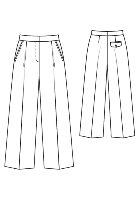 Marlene pants pattern (Burda 10/2015, pattern number 105 V)