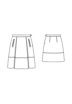 Pattern A-line skirt (Burda 3/2016, pattern number 101 A)