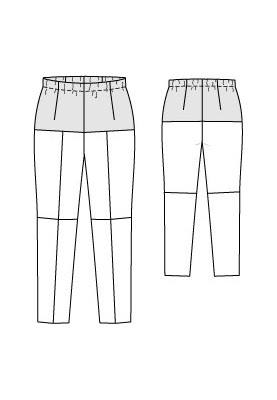 Pattern Pants of narrow cut combined (Burda 9/2012, pattern number 145)