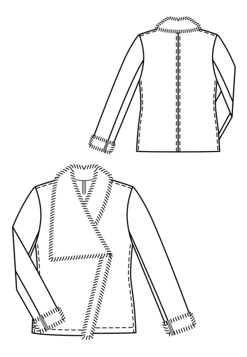 Pattern Leather jacket with asymmetric fastening (Burda 1/2019, pattern number 110)