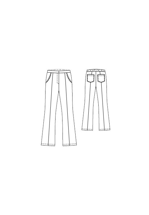 Pattern Flare trousers in the style of the 70s (Burda 7/2015, pattern number 130 V)