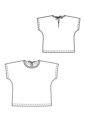 Pattern Pullover with solid sleeves (Burda 11/2015, pattern number 132 A)