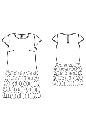 Pattern Dress of laconic cut with short sleeves (Burda 3/2010, pattern number 103)