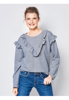 Pattern Straight-cut pullover with frills (Burda 1/2018, pattern number 6406 C)