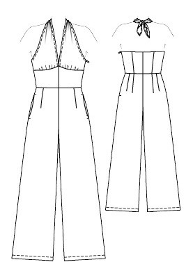 Pattern Overalls with a strap-loop (Burda 6/2015, pattern number 119 C)