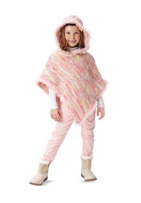 Pattern Poncho with hood and fur trim (Burda 2/2015, pattern number 9405 A)