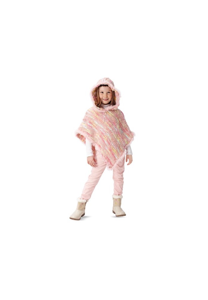 Pattern Poncho with hood and fur trim (Burda 2/2015, pattern number 9405 A)