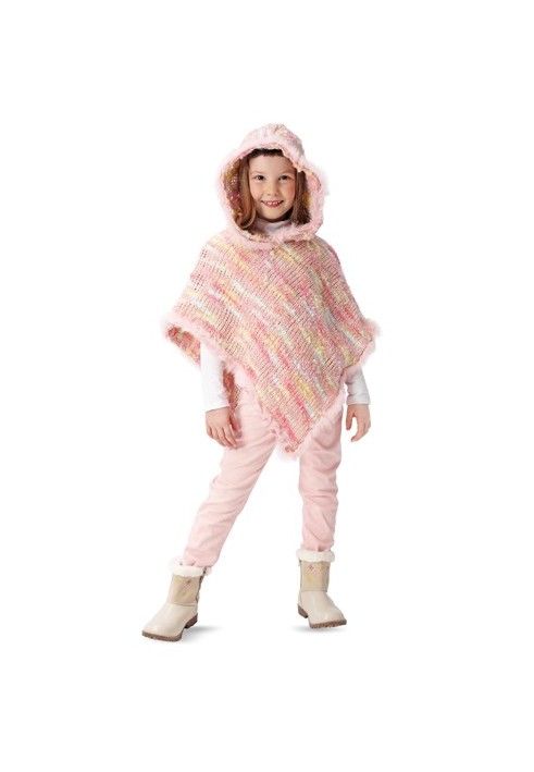 Pattern Poncho with hood and fur trim (Burda 2/2015, pattern number 9405 A)