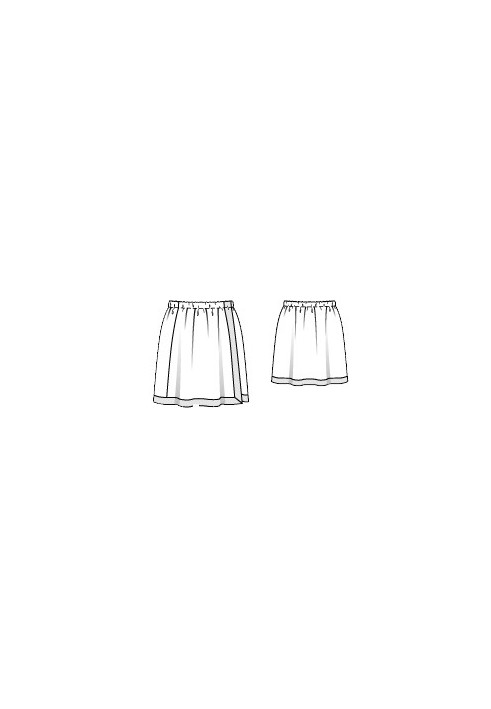 Pattern Skirt with lace (Burda 6/2015, pattern number 108 A)