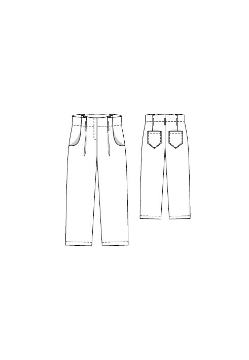 Pattern Pants with a high waist (Burda 6/2015, pattern number 111 C)