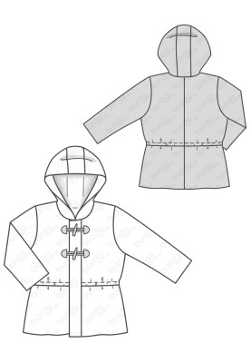 Pattern Half coat in the style of a duffle coat (Burda 2/2018, pattern number 9329 B)