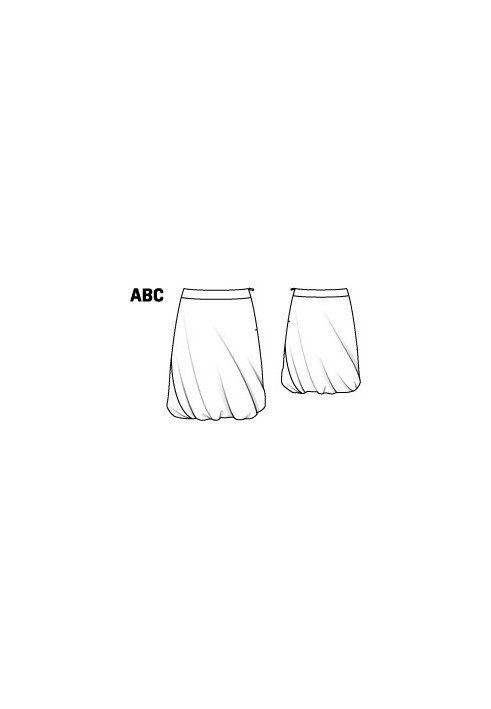 Выкройка Юбка-баллон из трикотажного полотна (Burda 7/2010, № выкройки 108 B)