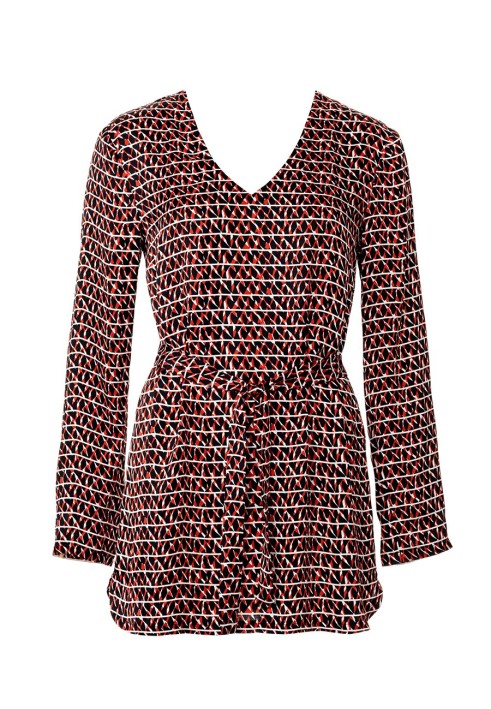 Pattern Tunic with V-shaped necklines (Burda 6/2019, pattern number 110 A)