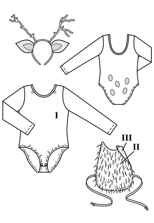 Pattern Carnival costume "Bambi" (Burda 1/2019, pattern number 131 A)