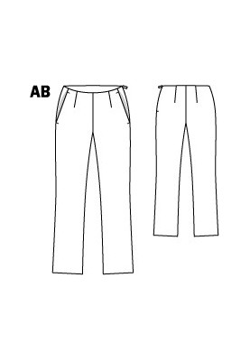 Pattern Straight-cut trousers with side pockets (Burda 5/2012, pattern number 108 B)