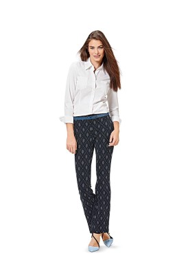 Pattern Knitted trousers with an original cut (Burda 2/2016, pattern number 6601 A)