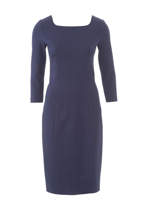 Pattern Sheath dress with a rectangular neckline (Burda 8/2015, pattern number 124 C)