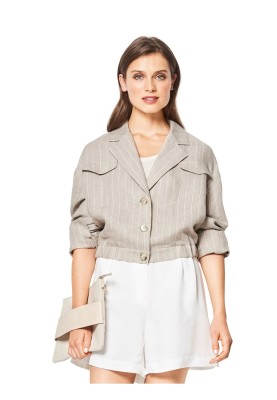 Pattern Short jacket with elongated shoulder line (Burda 1/2018, pattern number 6437 B)