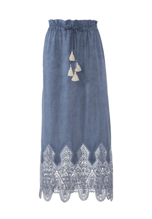 Pattern Maxi skirt with gathered belt (Burda 1/2018, pattern number 6416 B)