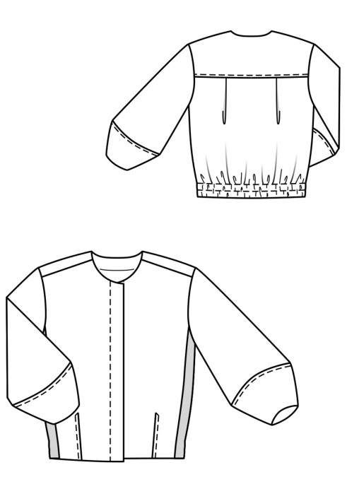 Pattern O-silhouette bouclé jacket (Burda 4/2019, pattern number 103 A)