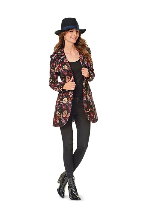 Pattern Jacquard jacket of a fitted silhouette (Burda 2/2016, pattern number 6581 C)