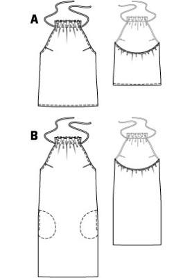 Викрійка Сукня пляжна з відкритими плечима (Burda 6/2012, № викрійки 118 B)