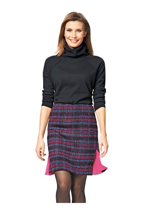 Pattern Pencil skirt with gode wedges (Burda 2/2015, pattern number 6734 A)