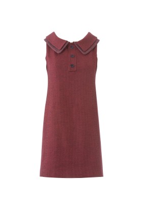 Pattern Dress of a fitted silhouette with a detachable collar (Burda 9/2015, pattern number 108 A)