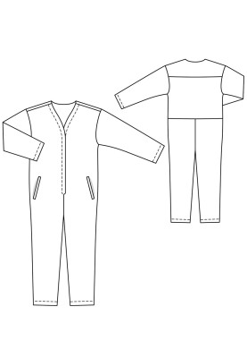 Pattern Wide-cut linen overalls (Burda 4/2020, pattern number 110)