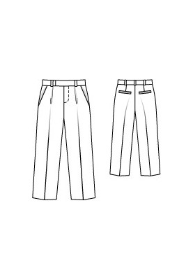 Pattern Pants of classic gabardine cut (Burda 2/2011, pattern number 148)