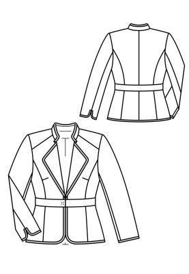 Pattern Cut-off jacket with a fitted cut (Burda 4/2018, pattern number 102)