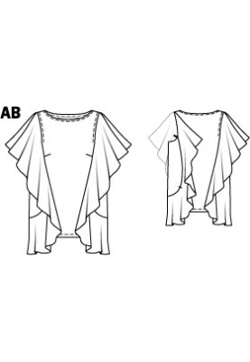 Pattern Straight-cut blouse (Burda 5/2015, pattern number 102 A)