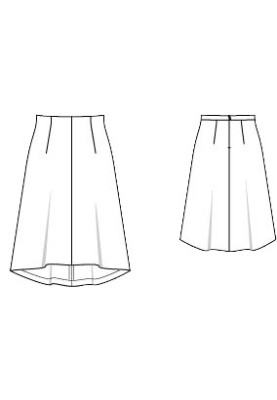 Pattern Flared skirt (Burda 8/2015, pattern number 111 B)