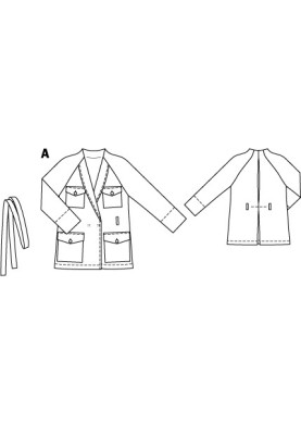 Pattern Jacket with raglan sleeves (Burda 5/2015, pattern number 106 A)